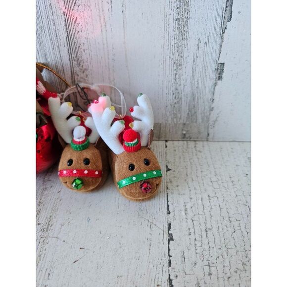 Hallmark reindeer slippers light up string light ornament Xmas tree reindeer lig - Picture 2 of 12